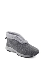 Easy Spirit Trepose Faux Shearling Lined Slipper In Light Grey