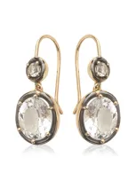 Jamie Wolf 18k Yellow Gold Topaz Earrings In White