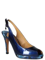 J. Reneé J.renee Onille Peep Toe Pump In Navy/ Black