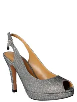 J. Reneé J.renee Onille Peep Toe Pump In Silver