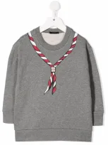 N°21 Kids' N ° 21 Crewneck Sweatshirt With Foulard Print In Grey