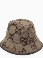 Gucci Gg Fabric Bucket Hat In Beige