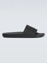 Jw Anderson Anchor-logo Brand-embossed Rubber Slides In Black