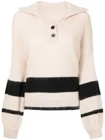 Onefifteen X Beyond The Radar Stripe Detail Jumper In Pink