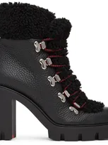 Christian Louboutin Black Edelvizer Ankle Boots In Bk01 Black