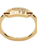 Fendi O'lock Ring In Or