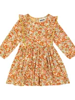 Molo Baby Floral Cotton-blend Dress In Meadow Baby