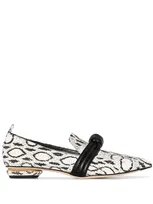 Nicholas Kirkwood White Beya Snake Print Leather Loafers