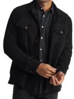 Rowan Odessa Corduroy Cotton Field Jacket In Black