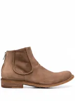 Officine Creative Seam Detail Suede Chelsea Boots In Neutrals