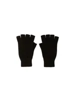 Johnstons Of Elgin + Net Sustain Cashmere Fingerless Gloves In Black