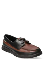 Mephisto Trevis Boat Shoe In Brown/ Black