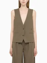 Remain Birger Christensen Anjelica Recycled Grain De Poudre Vest In Grey