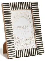 Shiraleah Paris Striped 4x6 Frame In Black