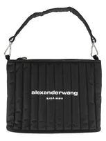 Alexander Wang Elite Tech Logo Printed Shoulder Bag In Black