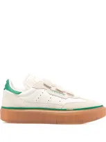 Adidas Originals Adidas Women's X Ivy Park Super Sleek 3 Strap Casual Shoes In Wonder White/core White/gum