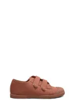 Childrenchic Kids' Double Strap Canvas Sneaker In Rosewood