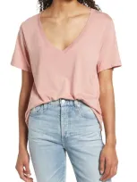 Marine Layer Boyfriend V-neck T-shirt In Rosette