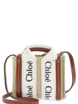 Chloé Woody Nano Tote In Beige