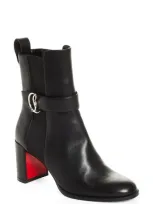 Christian Louboutin Cl Monogram Chelsea Bootie In Black