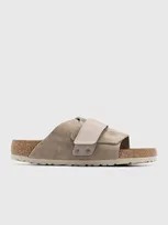 Birkenstock Women's Kyoto Nubuck Suede Leather Slide Sandals From Finish Line In Taupe Suede