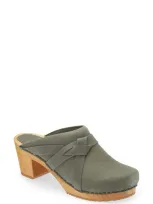 Sanita Manuella Leather Clog In 043 Khaki