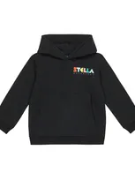 Stella Mccartney Kids' Logo Pullover Hoodie In Black