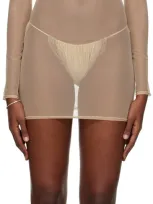 Vaillant Ssense Exclusive Tan Sheer Minidress In Meshtan