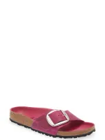 Birkenstock Copy Of Madrid Big Buckle Oiled Leather - Fuchsia In Dark Fuchsia