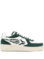 Enterprise Japan Sneakers In Green Leather In Grey