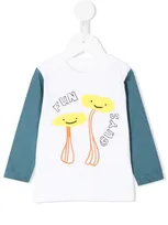 Stella Mccartney Babies' Graphic-print Long-sleeve T-shirt In White