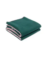 Kvadrat X Raf Simons Green Double Face Logo Wool Throw