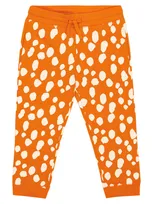 Stella Mccartney Kids' Printed Organic Cotton Sweatpants In Light Brown