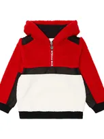 Stella Mccartney Kids' Recycled Teddy Hoodie Jacket In Multicolour