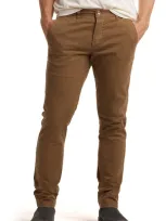 Rowan Raleigh Stretch Cotton Chino Pants In Umber