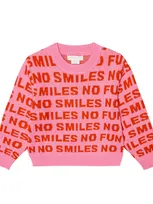 Stella Mccartney Kids' Cotton-blend Intarsia Knit Sweater In Pink