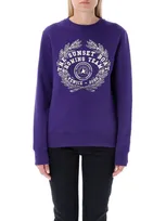 Golden Goose Graphic-print Long-sleeve Sweatshirt In Purple