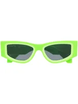 Off-white Andy Squared Acetate Sunglasses In Green,smoke