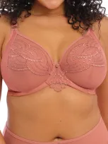 Elomi Priya Full Figure Underwire Plunge Bra In Rose Gold