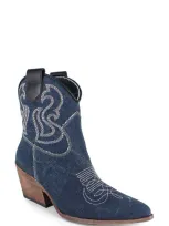 Zigi Paula Bootie In Blue Denim