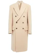 Wardrobe.nyc Double-breasted Wool Coat In Biscuit