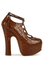 Vivienne Westwood Ghillie 150 Leather Platform Pumps In Brown