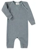 Paigelauren Babies' Textured Fleece Romper In Sage