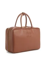 Miu Miu Sac À Main En Cuir De Veau In Brown