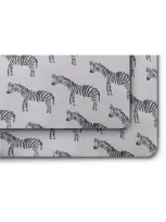 Oilo Kids' 2-pack Zebra Jersey Crib Sheet In Gray