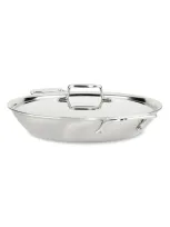 All-clad D5 Stainless Brushed 5-ply Bonded 4.5-quart Universal Pan With Lid In Silver