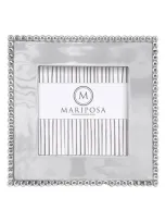 Mariposa Beaded Recycled Aluminum Picture Frame In Silver