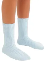 High Heel Jungle Cashmere Blend Crew Socks In Powder Blue