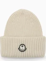 Moncler Genius White Wool Hat In Multicolor