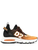 Dsquared2 Dsq2 Knit-upper Sneakers In Orange